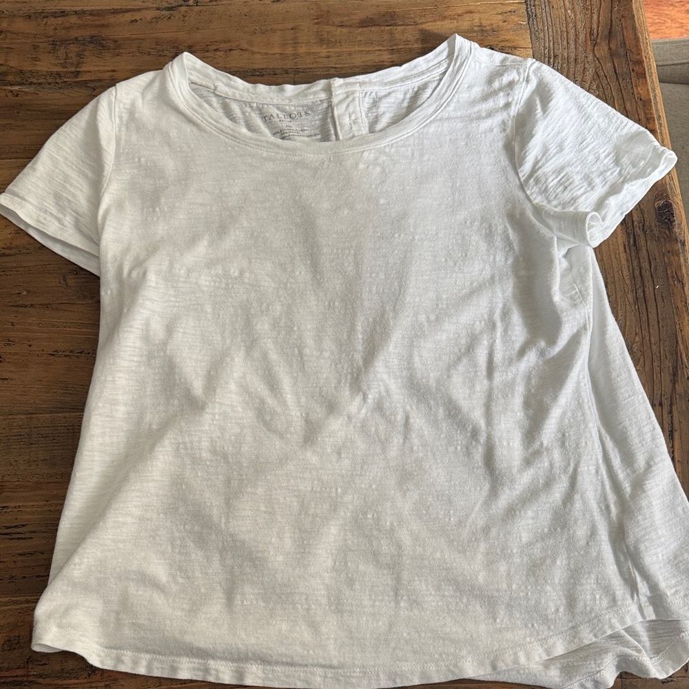 Talbots White Short Sleeve Tee